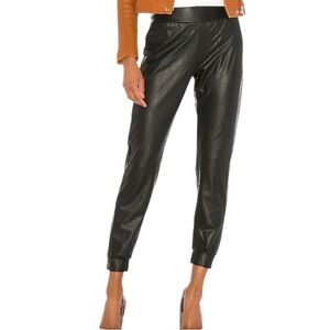 COMMANDO REVOLVE Black Faux Leather Jogger Pants XS Casual Party Date Night Sexy